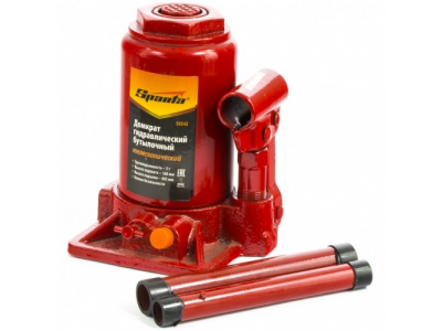 Домкрат гидравлический бутылочный телескопический, 3 т, h подъема 160-405 мм Sparta от SPARTA Домкрат гидравлический бутылочный телескопический, 3 т, h подъема 160-405 мм Sparta