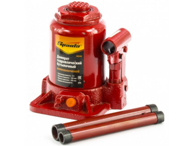 Домкрат гидравлический бутылочный телескопический, 8 т, h подъема 165-395 мм Sparta от SPARTA Домкрат гидравлический бутылочный телескопический, 8 т, h подъема 165-395 мм Sparta