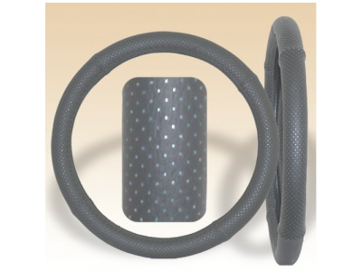 Оплетка на руль кожаная.перфор "PSV" TERRY (Серый) М от PSV Оплетка на руль кожаная.перфор "PSV" TERRY (Серый) М