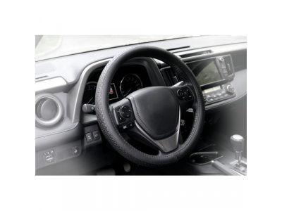 Оплетка гладкая+рельефная иск. кожа, черная, 37-39 см/М от KRAFT Оплетка гладкая+рельефная иск. кожа, черная, 37-39 см/М