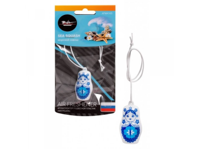 Ароматизатор подвесной пластик "Матрешка" морской сквош