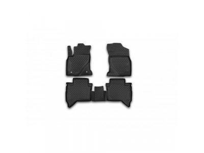 Коврики в салон TOYOTA Hilux, 08/2015->, 4 шт. (полиуретан)