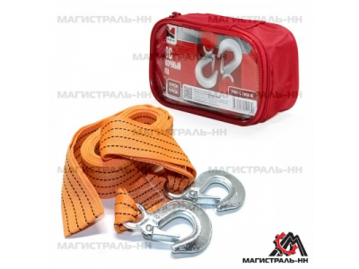 Трос буксировочный лента (4,5 м 4 т.) крюк/крюк "RedMark"