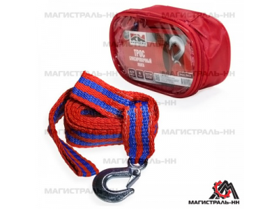 Трос буксировочный лента (4,5 м 6 т.) петля/крюк "RedMark" от REDMARK Трос буксировочный лента (4,5 м 6 т.) петля/крюк "RedMark"