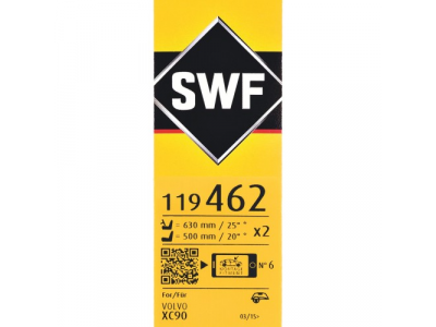 Щетки стеклоочистителя SWF VISIOFLEX,передняя,2 шт., 31349377, 630mm/25", бескаркасная от SWF Щетки стеклоочистителя SWF VISIOFLEX,передняя,2 шт., 31349377, 630mm/25", бескаркасная