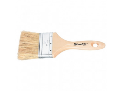 Кисть плоская "Евро" 3", натуральная щетина, деревянная ручка MATRIX от MATRIX Кисть плоская "Евро" 3", натуральная щетина, деревянная ручка MATRIX