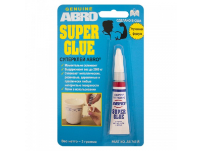 Суперклей, 3 г от ABRO Суперклей, 3 г