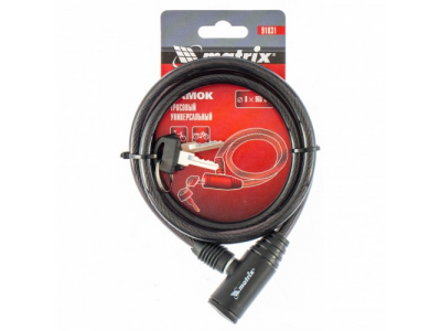 Замок тросовый универсальный, 8 х 960 мм Matrix от MATRIX Замок тросовый универсальный, 8 х 960 мм Matrix