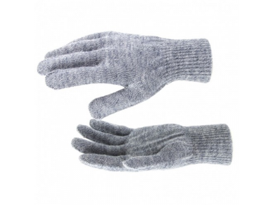 Перчатки трикотажные, акрил, серое мулине, двойная манжета Россия Сибртех от СИБРТЕХ Перчатки трикотажные, акрил, серое мулине, двойная манжета Россия Сибртех