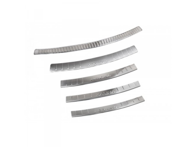 Накладка заднего бампера "DOLLEX" RENAULT Logan 2014- (нерж.сталь)