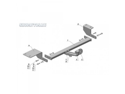 Фаркоп на Geely MK седан 2006г.-по н.в. от AvtoS Фаркоп на Geely MK седан 2006г.-по н.в.