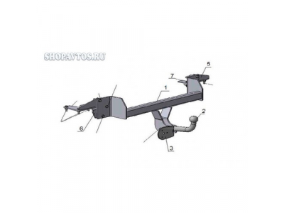 Фаркоп на Suzuki Liana хэтчбек 2001-2007гг.