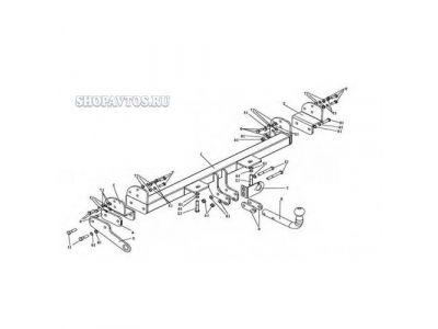 Фаркоп на Land Rover Freelander SUV 1997-2006гг. от Leader Plus Фаркоп на Land Rover Freelander SUV 1997-2006гг.
