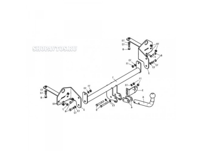 Фаркоп на Opel Mokka SUV 2012г.-по н.в. от Leader Plus Фаркоп на Opel Mokka SUV 2012г.-по н.в.
