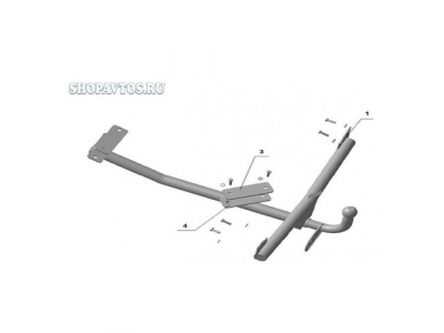 Фаркоп на Audi 80 B-3 седан 1986-1991гг. от AvtoS Фаркоп на Audi 80 B-3 седан 1986-1991гг.