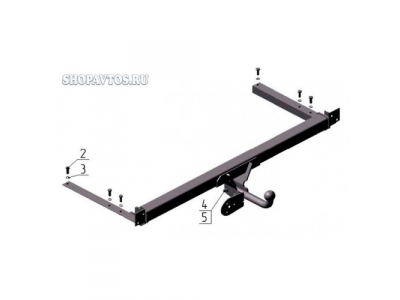 Фаркоп на Audi 100 седан 1982-1990гг. от AvtoS Фаркоп на Audi 100 седан 1982-1990гг.