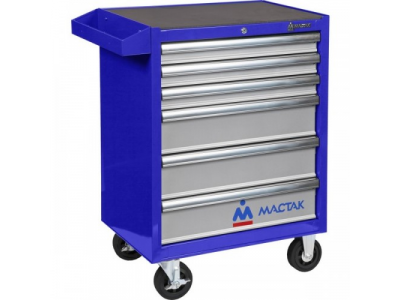 Тележка инструментальная, 6 ящиков, синяя