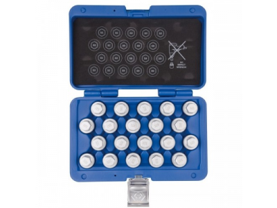 Набор насадок для монтажа/демонтажа секреток колес VW, 20 предметов