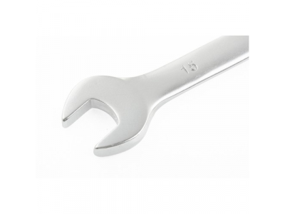 Ключ комбинированный, 15 мм, CrV, матовый хром// STELS