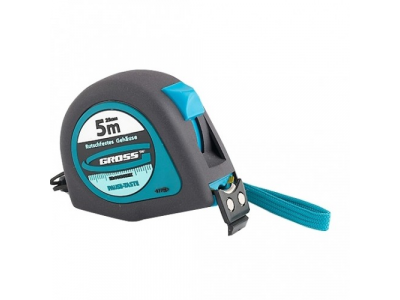 Рулетка "Ergonomisch", 5 м x 25 мм, магнитный обрезиненный зацеп //GROSS от GROSS Рулетка "Ergonomisch", 5 м x 25 мм, магнитный обрезиненный зацеп //GROSS