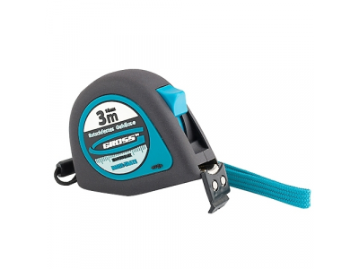Рулетка "Ergonomisch", 3 м x 16 мм, магнитный обрезиненный зацеп// GROSS от GROSS Рулетка "Ergonomisch", 3 м x 16 мм, магнитный обрезиненный зацеп// GROSS