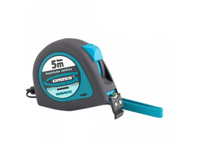 Рулетка "Ergonomisch", 5 м x 19 мм, магнитный обрезиненный зацеп// GROSS от GROSS Рулетка "Ergonomisch", 5 м x 19 мм, магнитный обрезиненный зацеп// GROSS