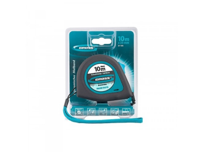 Рулетка "Ergonomisch",10 м x 25 мм, магнитный обрезиненный зацеп// GROSS от GROSS Рулетка "Ergonomisch",10 м x 25 мм, магнитный обрезиненный зацеп// GROSS