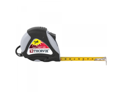 Рулетка в обрезиненном корпусе, 3 м от THORVIK Рулетка в обрезиненном корпусе, 3 м