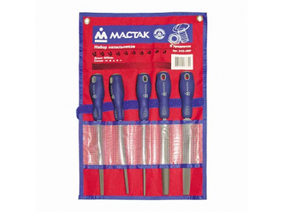 Набор напильников, 5 предметов, МАСТАК