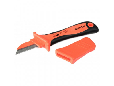 Нож электрика для снятия изоляции VDE 1000В, с изолированным лезвием от LICOTA Нож электрика для снятия изоляции VDE 1000В, с изолированным лезвием