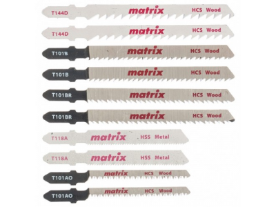 Набор полотен для электролобзика универсальный, 10 шт, T-SET1003 Matrix