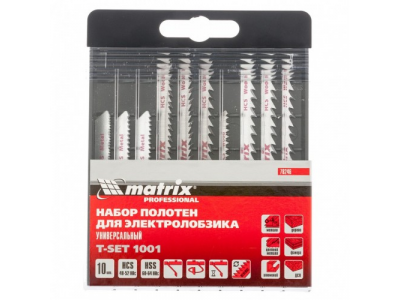 Набор полотен для электролобзика универсальный, 10 шт, T-SET1001 Matrix от MATRIX Набор полотен для электролобзика универсальный, 10 шт, T-SET1001 Matrix