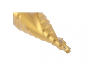 Сверло ступенчатое, 4-6-8-10-12-14-16-18-20 мм, HSS, спиральный Профиль, шестигранный хвостовик Matrix