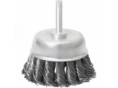 Щетка для дрели, 25 мм, "чашка" со шпилькой, крученая металлическая проволока // MATRIX от MATRIX Щетка для дрели, 25 мм, "чашка" со шпилькой, крученая металлическая проволока // MATRIX