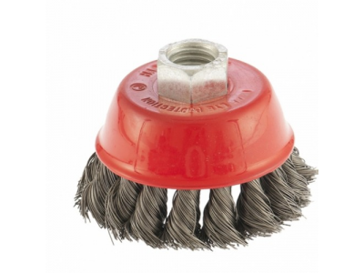 Щетка для УШМ, 65 мм, М14, "чашка", крученая проволока 0,35 мм// MTX от MATRIX Щетка для УШМ, 65 мм, М14, "чашка", крученая проволока 0,35 мм// MTX