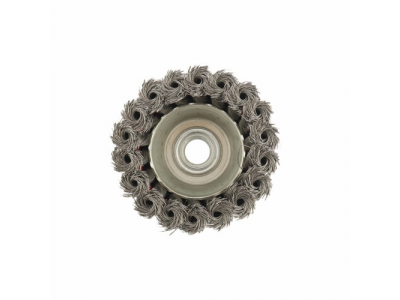 Щетка для УШМ, 75 мм, М14, "чашка", крученая проволока 0,35 мм// MTX от MATRIX Щетка для УШМ, 75 мм, М14, "чашка", крученая проволока 0,35 мм// MTX