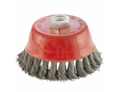 Щетка для УШМ, 100 мм, М14, "чашка", крученая проволока 0,35 мм// MTX от MATRIX Щетка для УШМ, 100 мм, М14, "чашка", крученая проволока 0,35 мм// MTX