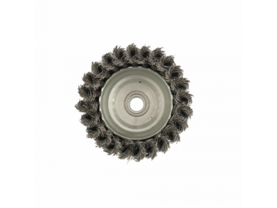 Щетка для УШМ, 100 мм, М14, "чашка", крученая проволока 0,35 мм// MTX от MATRIX Щетка для УШМ, 100 мм, М14, "чашка", крученая проволока 0,35 мм// MTX