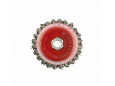 Щетка для УШМ, 100 мм, М14, "чашка", крученая проволока 0,35 мм// MTX от MATRIX Щетка для УШМ, 100 мм, М14, "чашка", крученая проволока 0,35 мм// MTX