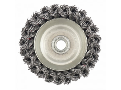 Щетка для УШМ, 100 мм, М14, "чашка", крученая проволока 0,5 мм// MATRIX от MATRIX Щетка для УШМ, 100 мм, М14, "чашка", крученая проволока 0,5 мм// MATRIX