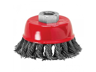 Щетка для УШМ, 150 мм, М14, "чашка", крученая проволока 0,5 мм// MATRIX от MATRIX Щетка для УШМ, 150 мм, М14, "чашка", крученая проволока 0,5 мм// MATRIX