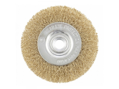 Щетка для УШМ, 150 мм, М14, плоская, латунированная витая проволока// MATRIX