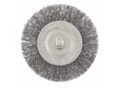 Щетка для дрели, 60 мм, плоская со шпилькой, витая проволока СИБРТЕХ от СИБРТЕХ Щетка для дрели, 60 мм, плоская со шпилькой, витая проволока СИБРТЕХ