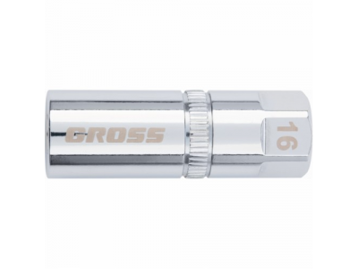 Головка торцевая свечная, магнитная,12-гранная, 16 мм, под квадрат 1/2" // GROSS