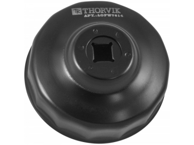 Съемник масляных фильтров "чашка" 14-граней, 76 мм от THORVIK Съемник масляных фильтров "чашка" 14-граней, 76 мм