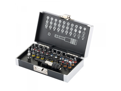 Набор бит, магнитный адаптер,сталь S2,пластиковый кейс,32 предм.//GROSS от GROSS Набор бит, магнитный адаптер,сталь S2,пластиковый кейс,32 предм.//GROSS