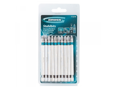 Набор бит PH2х90, сталь S2, 10шт //GROSS от GROSS Набор бит PH2х90, сталь S2, 10шт //GROSS
