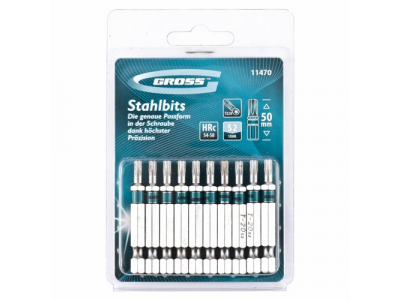 Набор бит TORX 20х50, сталь S2, 10 шт //GROSS от GROSS Набор бит TORX 20х50, сталь S2, 10 шт //GROSS