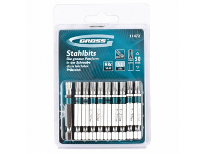Набор бит TORX 30х50, сталь S2, 10 шт //GROSS от GROSS Набор бит TORX 30х50, сталь S2, 10 шт //GROSS