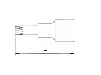Головка торцевая с вставкой spline 1/2" M5 L=55мм